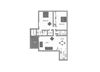 2 bedroom 2 bathroom floor plan at Townhomes On The Park in Phoenix, AZ
